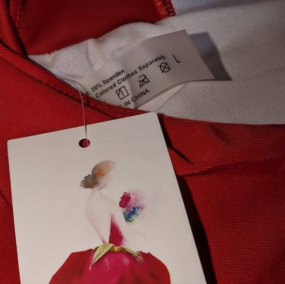 Women One Piece Sexy Swimsuits, V-Neck Halter Tummy Control Swimwear, NWT - Picture 7 of 8